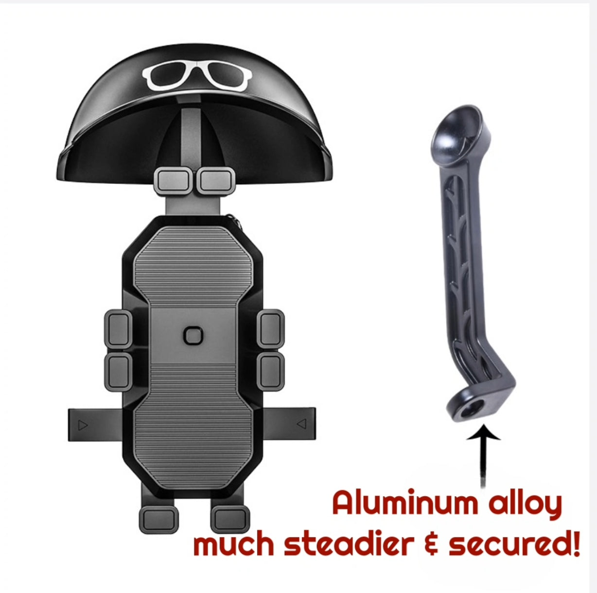 Mobile phone holder with cute waterproof helmet for motorcyclist and bicyclist