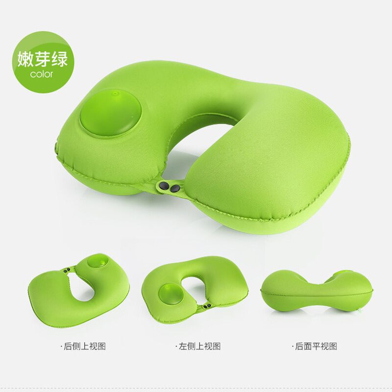 Inflatable U-shaped pillow, multiple usage for headrest, for neck and pelvic, travel pillow & cushion