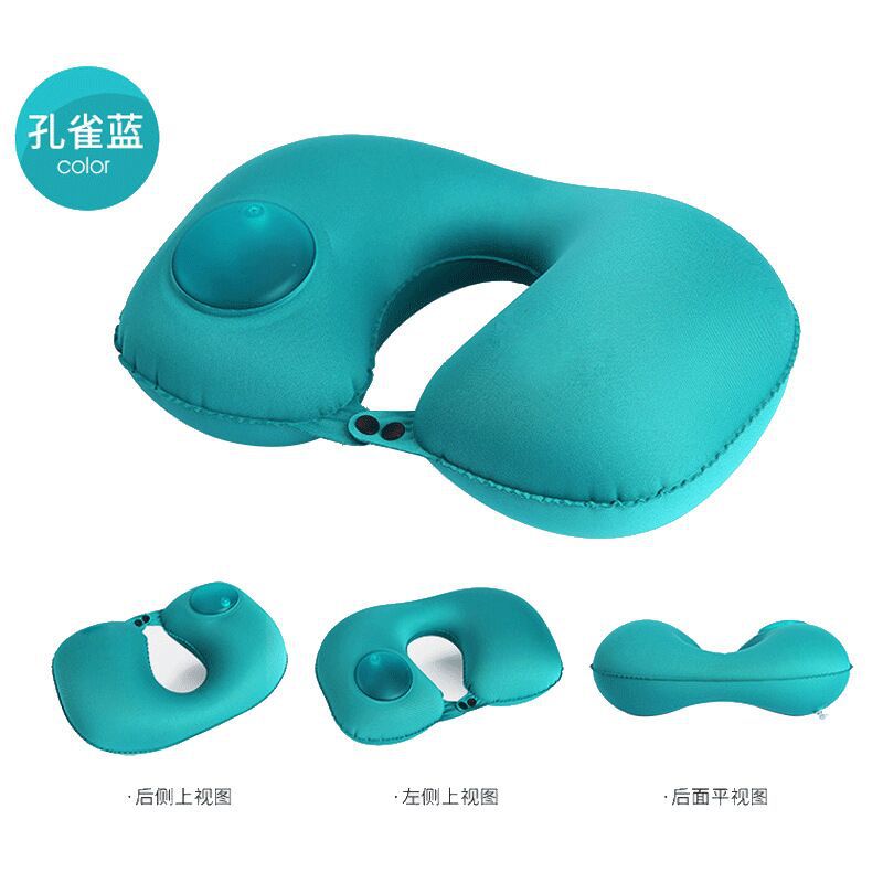 Inflatable U-shaped pillow, multiple usage for headrest, for neck and pelvic, travel pillow & cushion