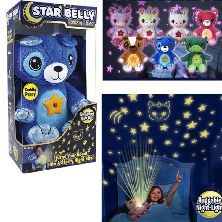 Children's animal starry sky projection lamp, sleeping lamp, doll projection lamp