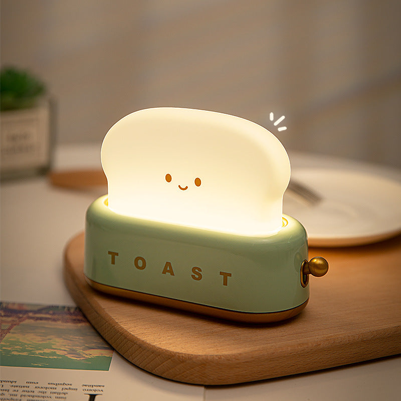 Toast machine USB chargeable LED bedside dimming light, desk lamp