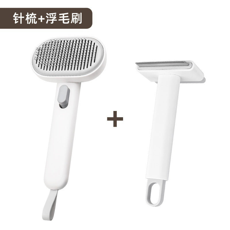Pet cat and dog hair comb, deep remove floating hair; dog brush cat, brush long hair