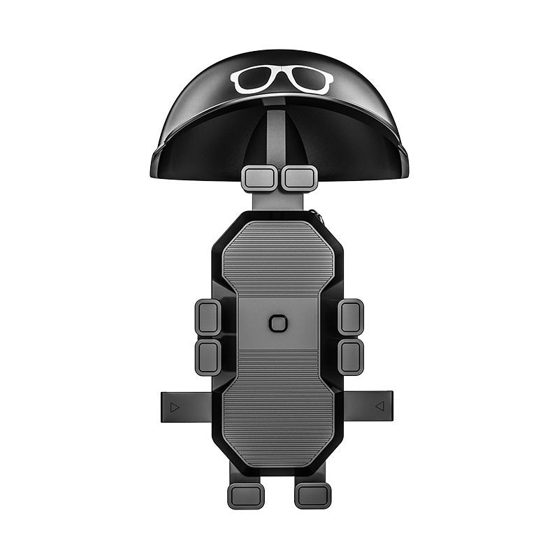 Mobile phone holder with cute waterproof helmet for motorcyclist and bicyclist