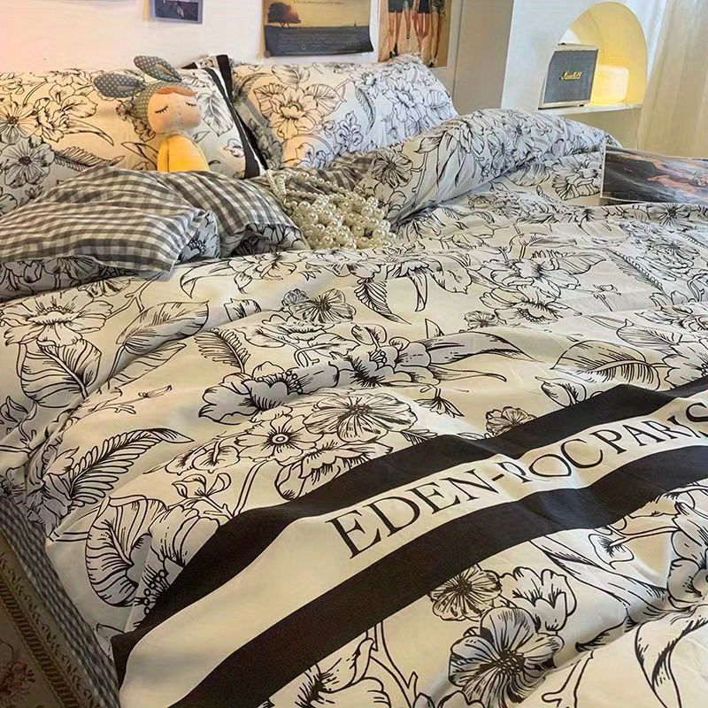 Beautiful soft washed cotton bedding 4pc sheet set
