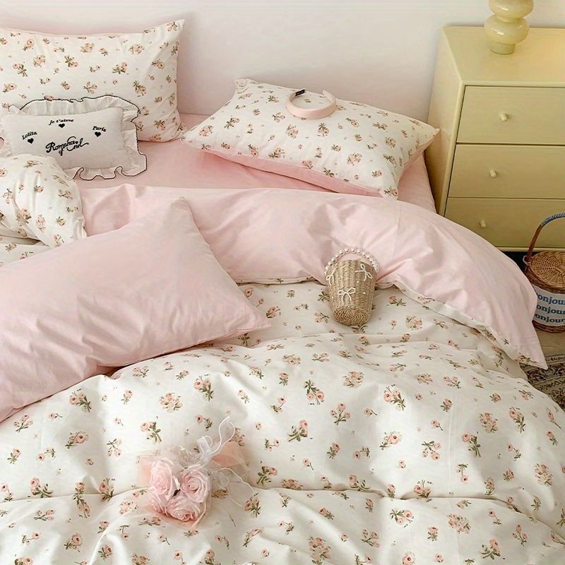 Beautiful soft washed cotton bedding 4pc sheet set