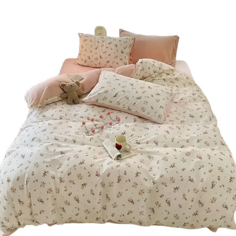 Beautiful soft washed cotton bedding 4pc sheet set