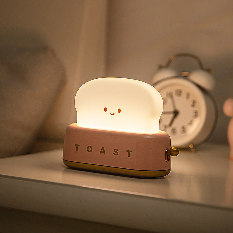 Toast machine USB chargeable LED bedside dimming light, desk lamp