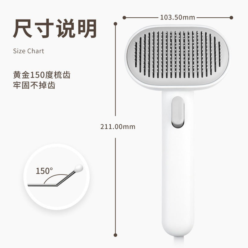 Pet cat and dog hair comb, deep remove floating hair; dog brush cat, brush long hair
