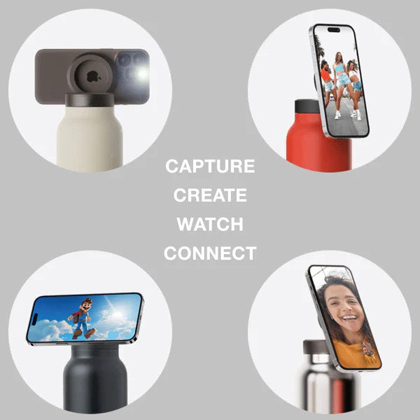 Hot-selling 24oz32oz magnetic suction mobile phone holder sports water bottle 304 stainless steel thick insulation cup