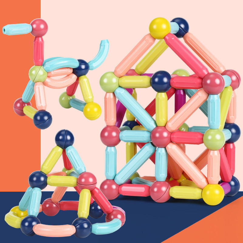Hot Selling 132-pieces LARGE educational magnetic blocks/sticks for children