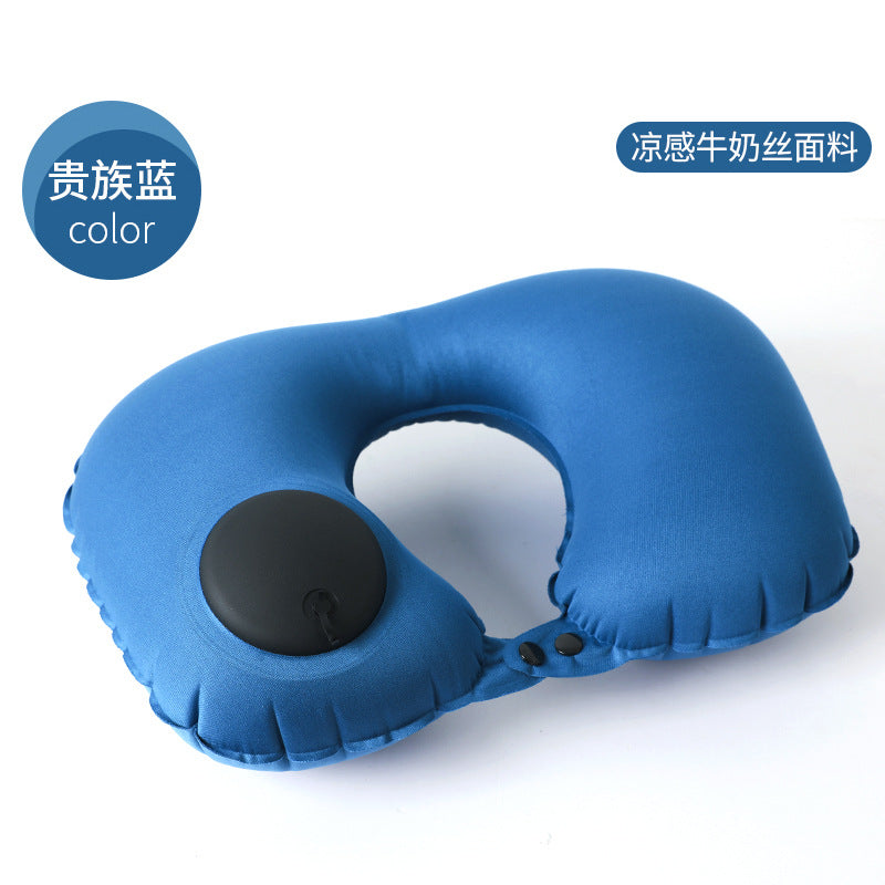 Inflatable U-shaped neck pillow, head rest and pelvic pillow