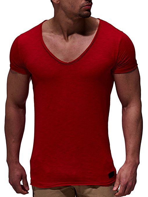 Men's fashionable sweetheart neck T-shirt, Men's summer casual sports short-sleeved T-shirt