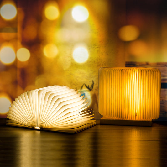 Creative folding book lamp, USB rechargeable book lamp