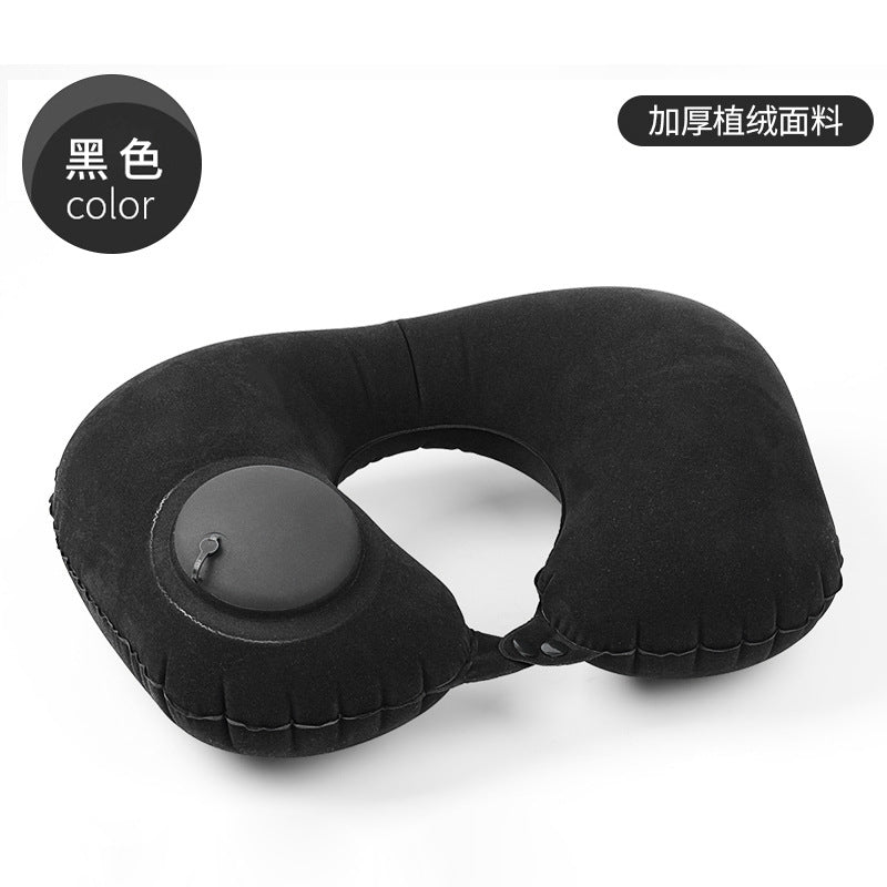 Inflatable U-shaped neck pillow, head rest and pelvic pillow