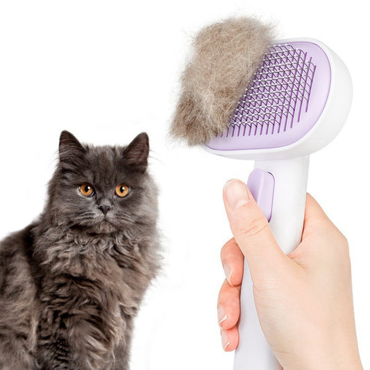 Pet cat and dog hair comb, deep remove floating hair; dog brush cat, brush long hair