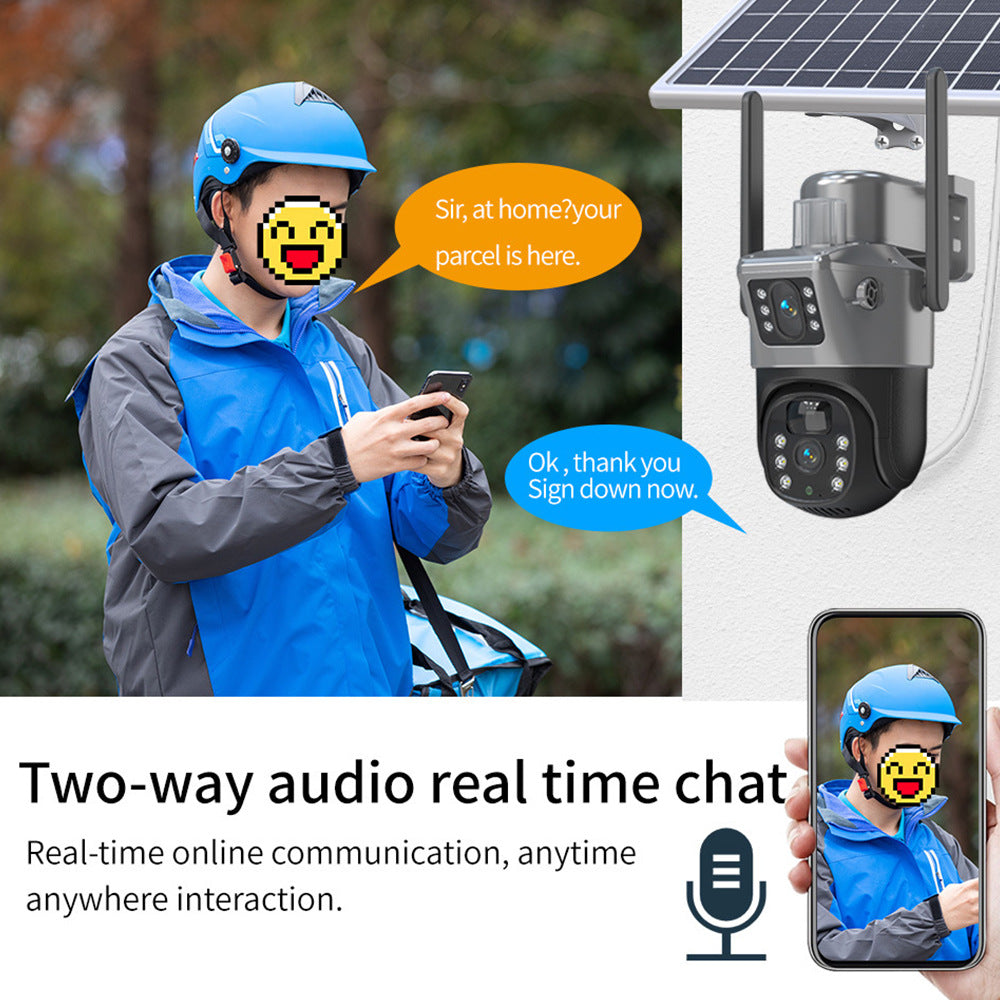 V380 Solar camera, 360 Degree, Waterproof, Mobile Phone Remote Control, indoor and outdoor NIGHT vision HD