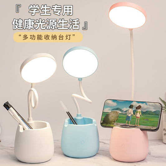 2-in-1 LED eye protection desk lamp, USB charging bedside lamp student dormitory reading lamp