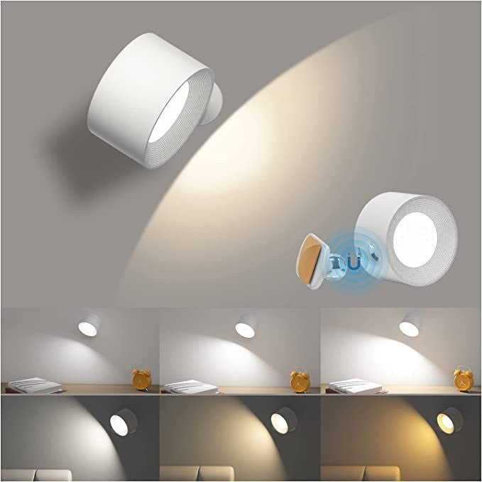 USB charging LED bedside lamp, rechargeable & portable touch adjustment night lamp